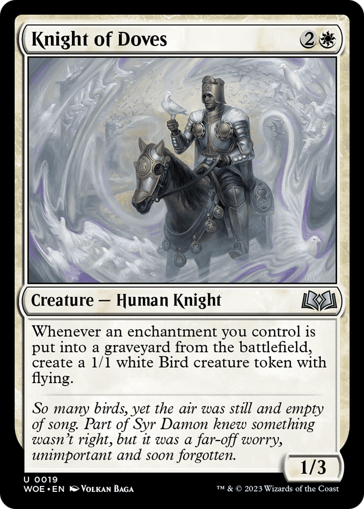 Knight of Doves [Wilds of Eldraine] | Cards and Coasters CA