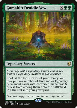 Kamahl's Druidic Vow [Dominaria] | Cards and Coasters CA