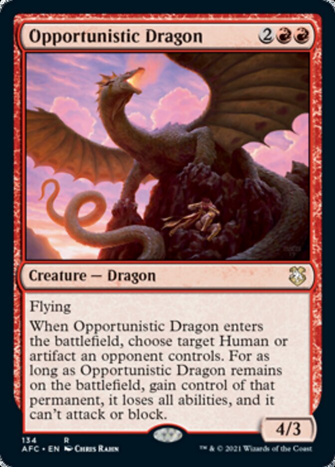 Opportunistic Dragon [Dungeons & Dragons: Adventures in the Forgotten Realms Commander] | Cards and Coasters CA