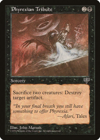 Phyrexian Tribute [Mirage] | Cards and Coasters CA