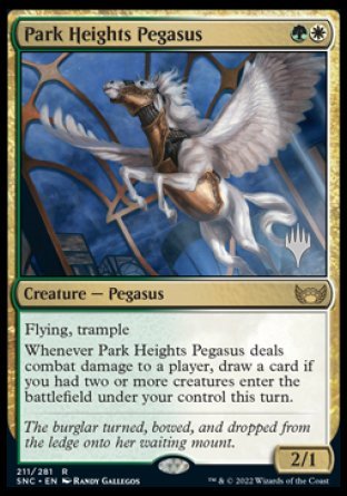 Park Heights Pegasus (Promo Pack) [Streets of New Capenna Promos] | Cards and Coasters CA