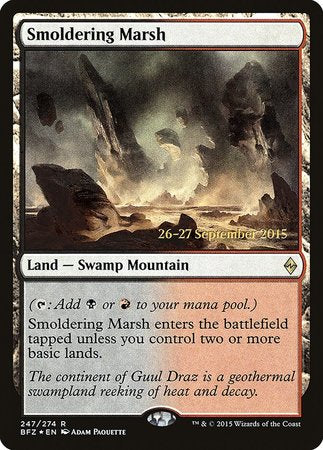 Smoldering Marsh [Battle for Zendikar Promos] | Cards and Coasters CA