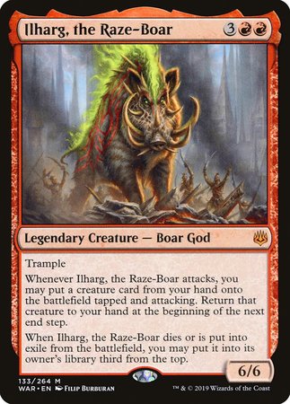 Ilharg, the Raze-Boar [War of the Spark] | Cards and Coasters CA