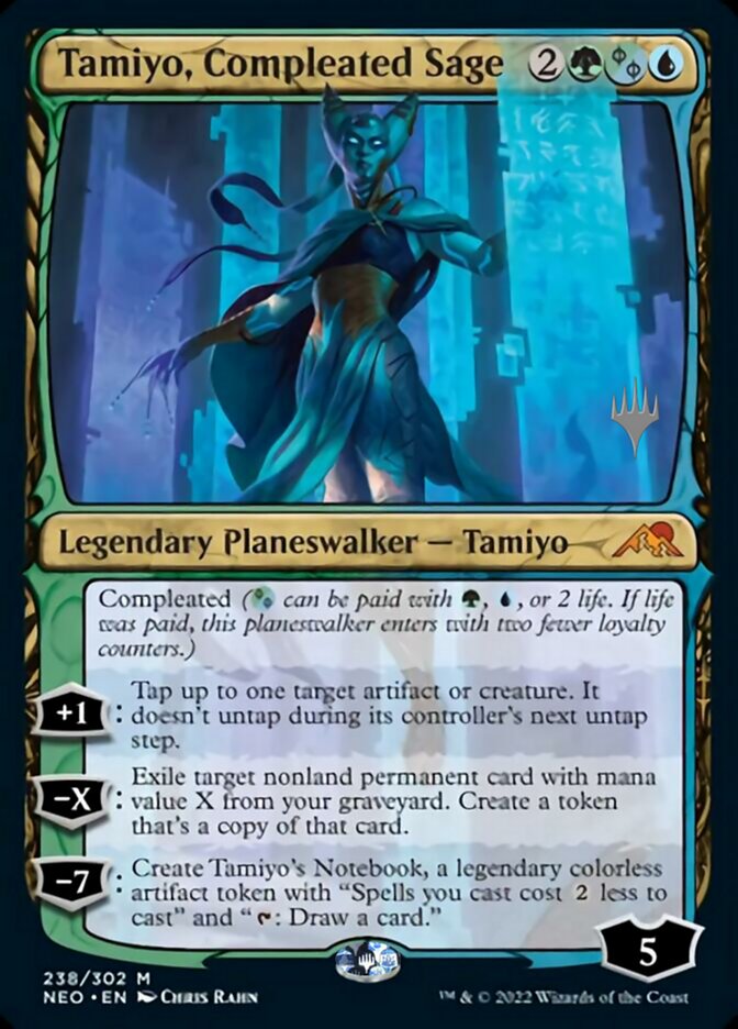 Tamiyo, Compleated Sage (Promo Pack) [Kamigawa: Neon Dynasty Promos] | Cards and Coasters CA