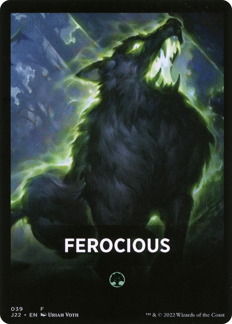 Ferocious Theme Card [Jumpstart 2022 Front Cards] | Cards and Coasters CA