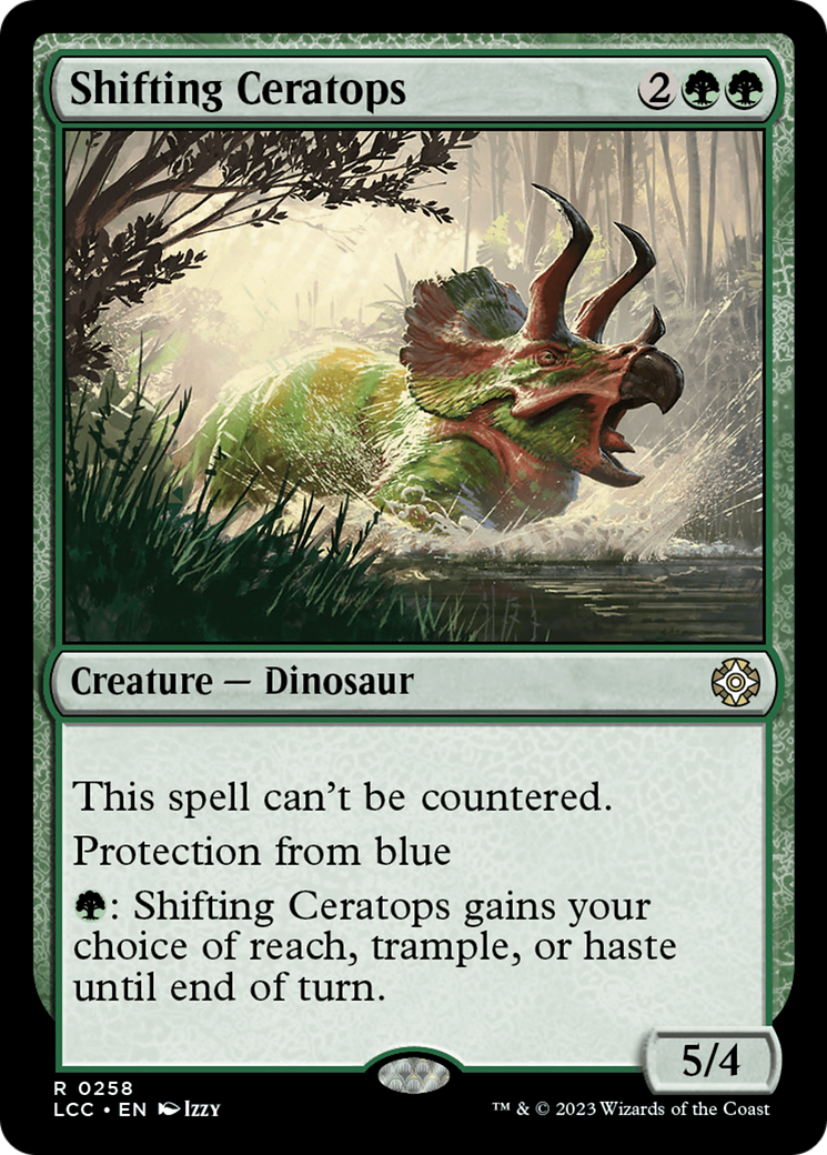 Shifting Ceratops [The Lost Caverns of Ixalan Commander] | Cards and Coasters CA