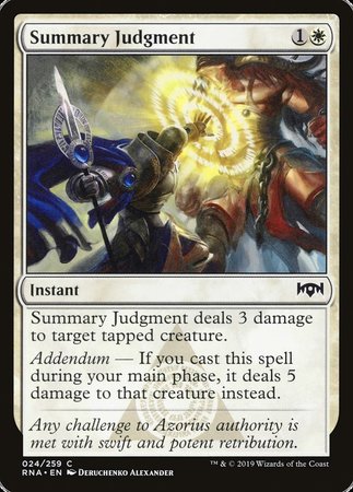 Summary Judgment [Ravnica Allegiance] | Cards and Coasters CA