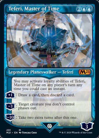 Teferi, Master of Time (Showcase) (291) [Core Set 2021] | Cards and Coasters CA