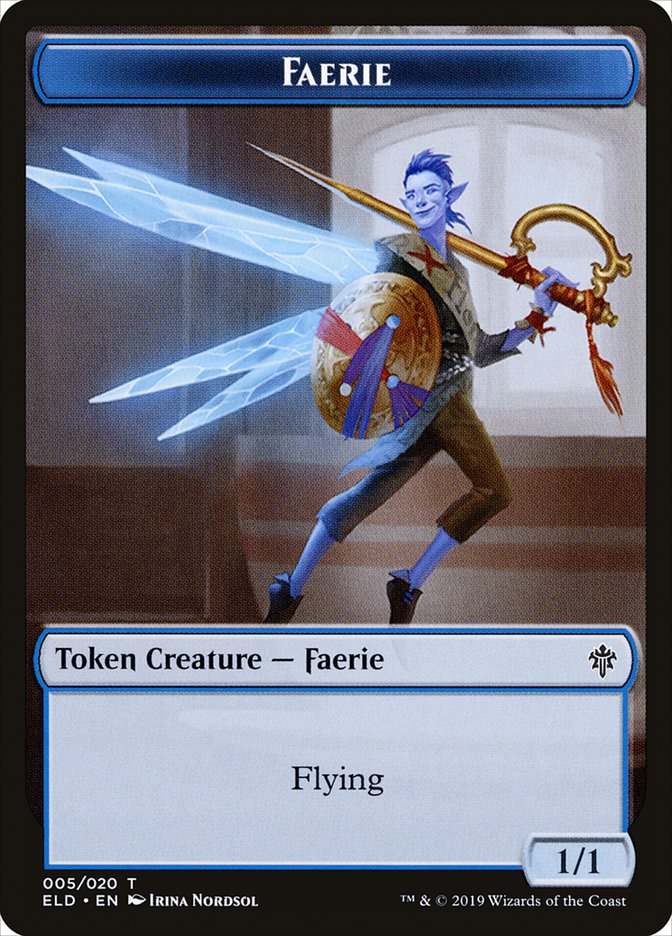 Faerie [Throne of Eldraine Tokens] | Cards and Coasters CA