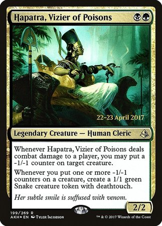 Hapatra, Vizier of Poisons [Amonkhet Promos] | Cards and Coasters CA