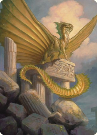 Ancient Gold Dragon Art Card (05) [Commander Legends: Battle for Baldur's Gate Art Series] | Cards and Coasters CA