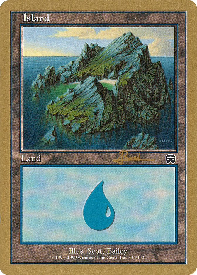 Island (ar336a) (Antoine Ruel) [World Championship Decks 2001] | Cards and Coasters CA