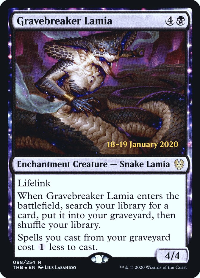 Gravebreaker Lamia [Theros Beyond Death Prerelease Promos] | Cards and Coasters CA