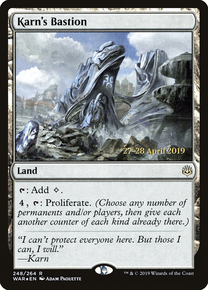 Karn's Bastion  [War of the Spark Prerelease Promos] | Cards and Coasters CA