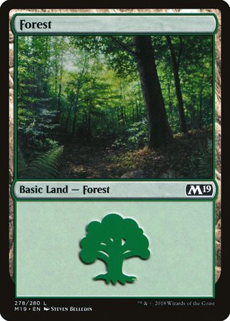 Forest (278) [Core Set 2019] | Cards and Coasters CA