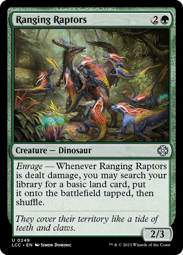 Ranging Raptors [The Lost Caverns of Ixalan Commander] | Cards and Coasters CA