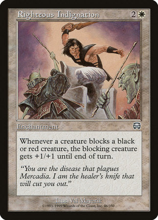 Righteous Indignation [Mercadian Masques] | Cards and Coasters CA