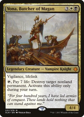 Vona, Butcher of Magan [Ixalan] | Cards and Coasters CA