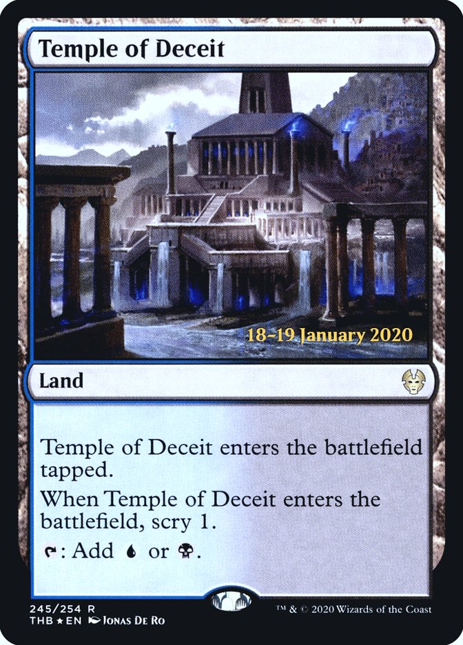 Temple of Deceit [Theros Beyond Death Prerelease Promos] | Cards and Coasters CA
