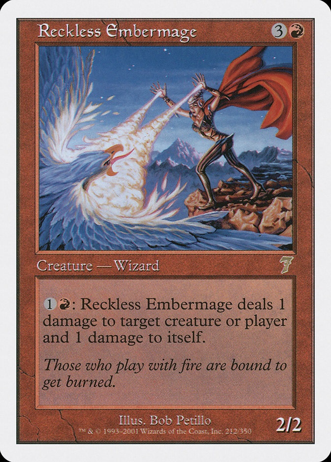 Reckless Embermage [Seventh Edition] | Cards and Coasters CA