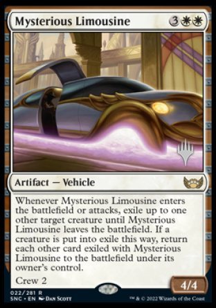 Mysterious Limousine (Promo Pack) [Streets of New Capenna Promos] | Cards and Coasters CA