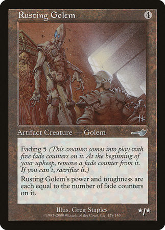 Rusting Golem [Nemesis] | Cards and Coasters CA