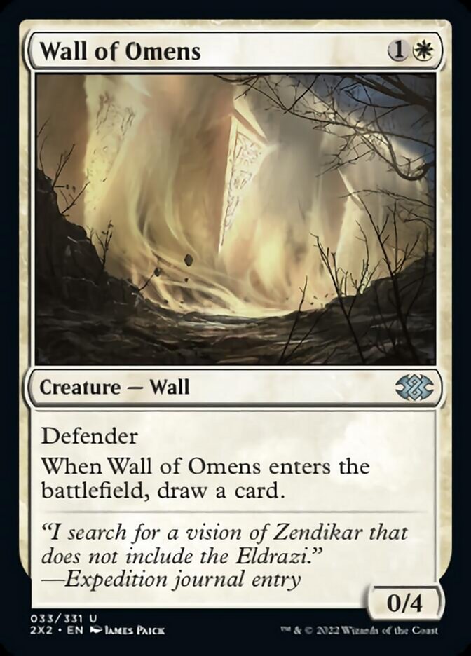 Wall of Omens [Double Masters 2022] | Cards and Coasters CA