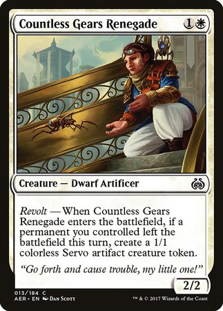 Countless Gears Renegade [Aether Revolt] | Cards and Coasters CA