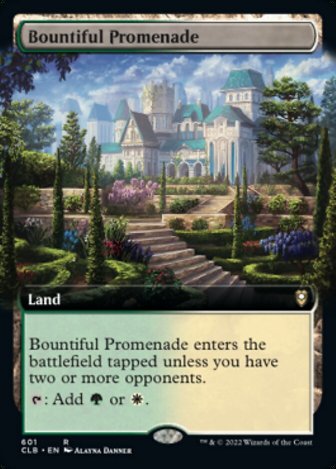 Bountiful Promenade (Extended Art) [Commander Legends: Battle for Baldur's Gate] | Cards and Coasters CA