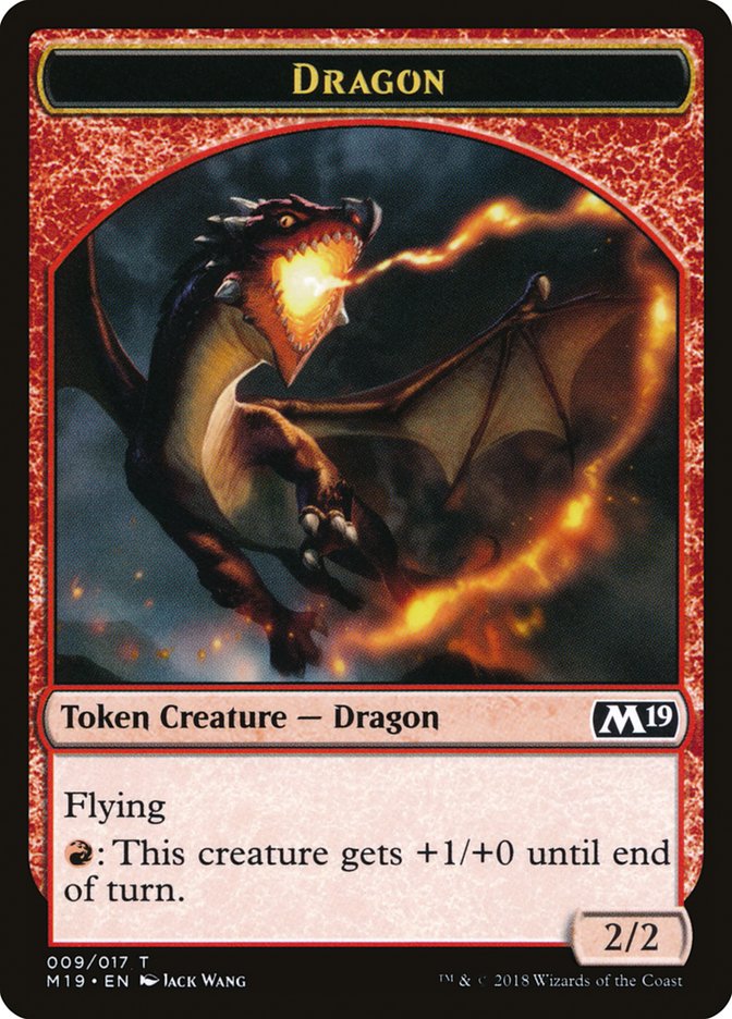 Dragon (009/017) [Core Set 2019 Tokens] | Cards and Coasters CA