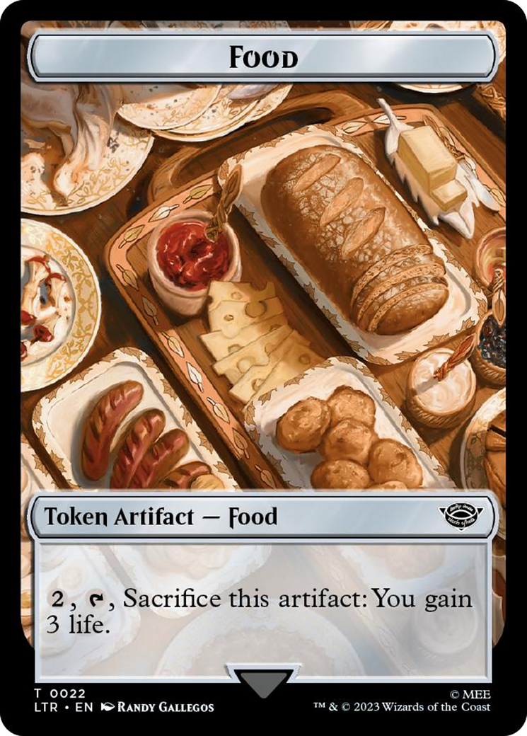 Ballistic Boulder // Food (0022) Double-Sided Token (Surge Foil) [The Lord of the Rings: Tales of Middle-Earth Tokens] | Cards and Coasters CA