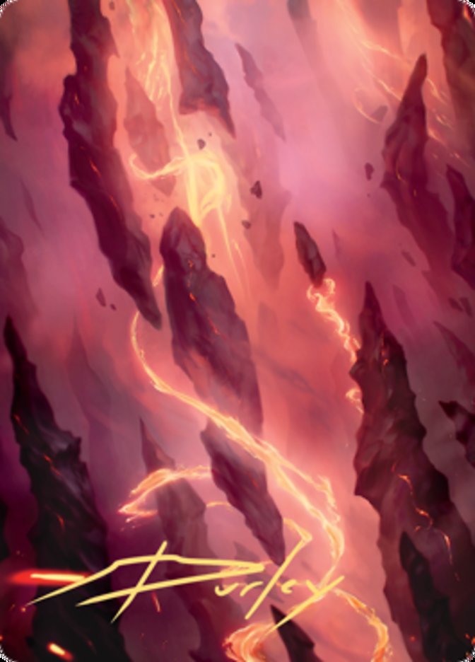 Mountain 1 Art Card (Gold-Stamped Signature) [Zendikar Rising Art Series] | Cards and Coasters CA