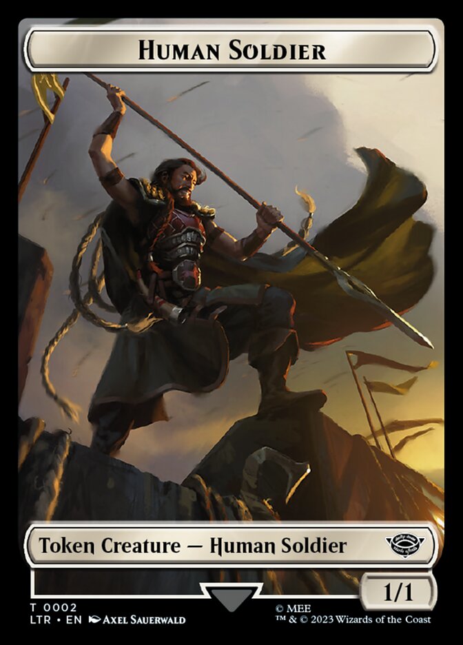 Human Soldier Token (02) [The Lord of the Rings: Tales of Middle-Earth Tokens] | Cards and Coasters CA