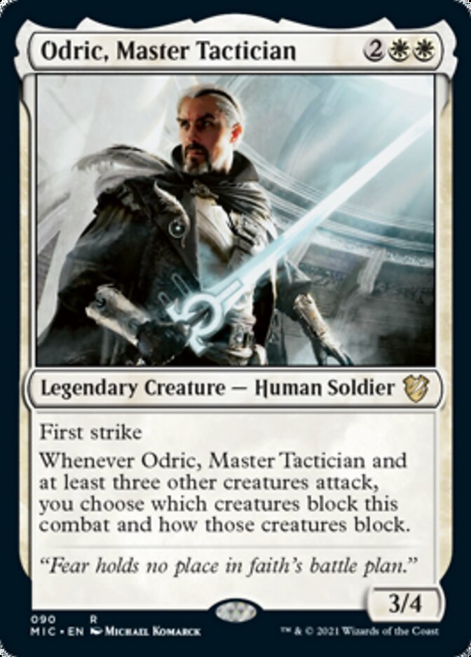 Odric, Master Tactician [Innistrad: Midnight Hunt Commander] | Cards and Coasters CA