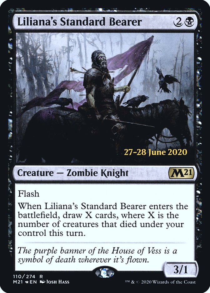 Liliana's Standard Bearer  [Core Set 2021 Prerelease Promos] | Cards and Coasters CA