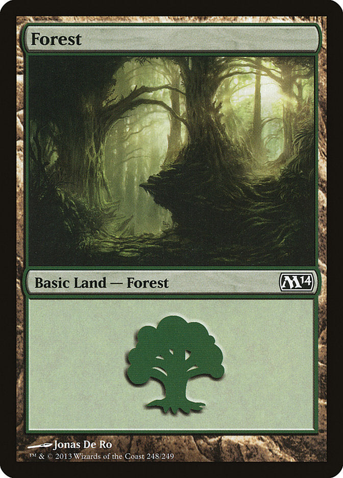 Forest (248) [Magic 2014] | Cards and Coasters CA