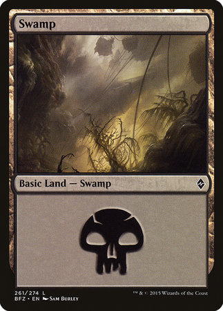 Swamp (261) [Battle for Zendikar] | Cards and Coasters CA