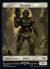 Soldier (002) // Zephyrim Double-sided Token (Surge Foil) [Universes Beyond: Warhammer 40,000 Tokens] | Cards and Coasters CA