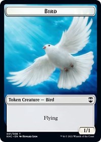 Bird // Spirit Double-sided Token [Kaldheim Commander Tokens] | Cards and Coasters CA