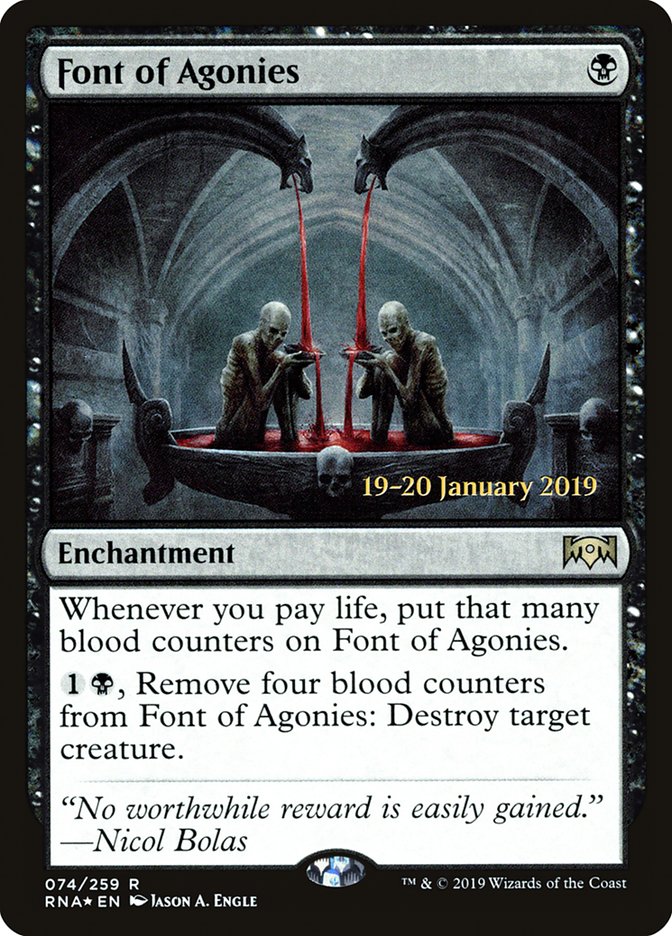 Font of Agonies [Ravnica Allegiance Prerelease Promos] | Cards and Coasters CA