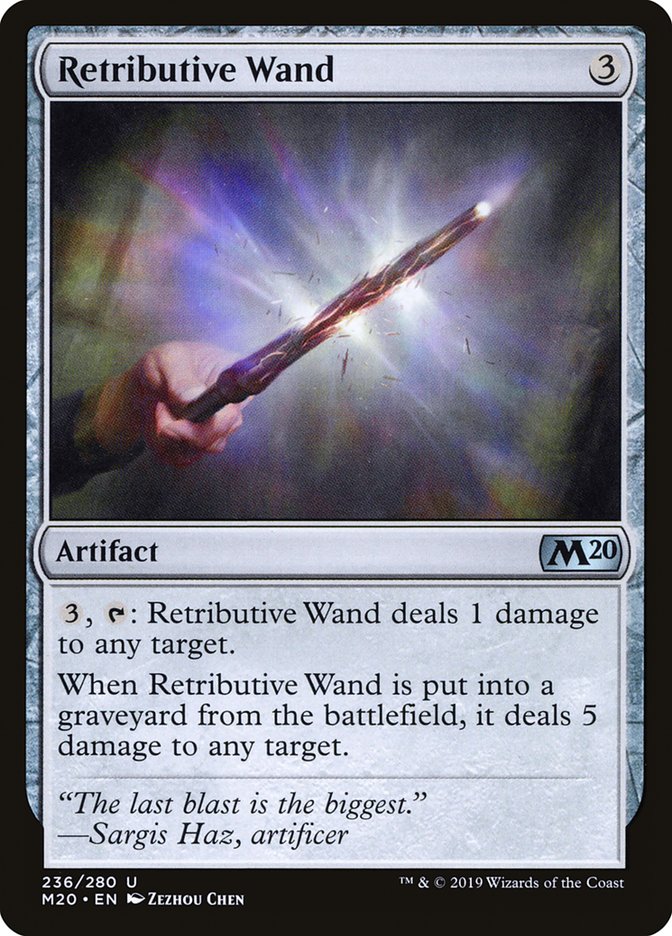 Retributive Wand [Core Set 2020] | Cards and Coasters CA