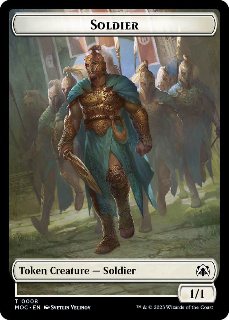 Soldier // Insect Double-Sided Token [March of the Machine Commander Tokens] | Cards and Coasters CA