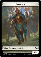 Soldier // Insect Double-Sided Token [March of the Machine Commander Tokens] | Cards and Coasters CA