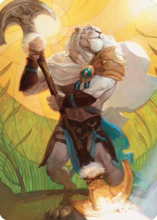 Ajani, Sleeper Agent Art Card [Dominaria United Art Series] | Cards and Coasters CA