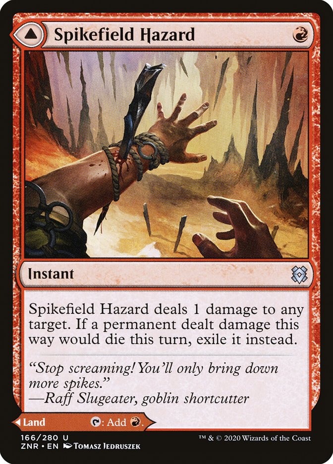 Spikefield Hazard // Spikefield Cave [Zendikar Rising] | Cards and Coasters CA