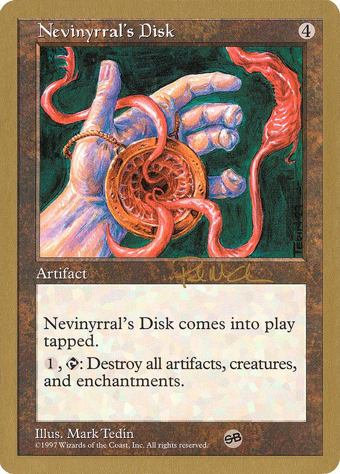 Nevinyrral's Disk (Paul McCabe) (SB) [World Championship Decks 1997] | Cards and Coasters CA