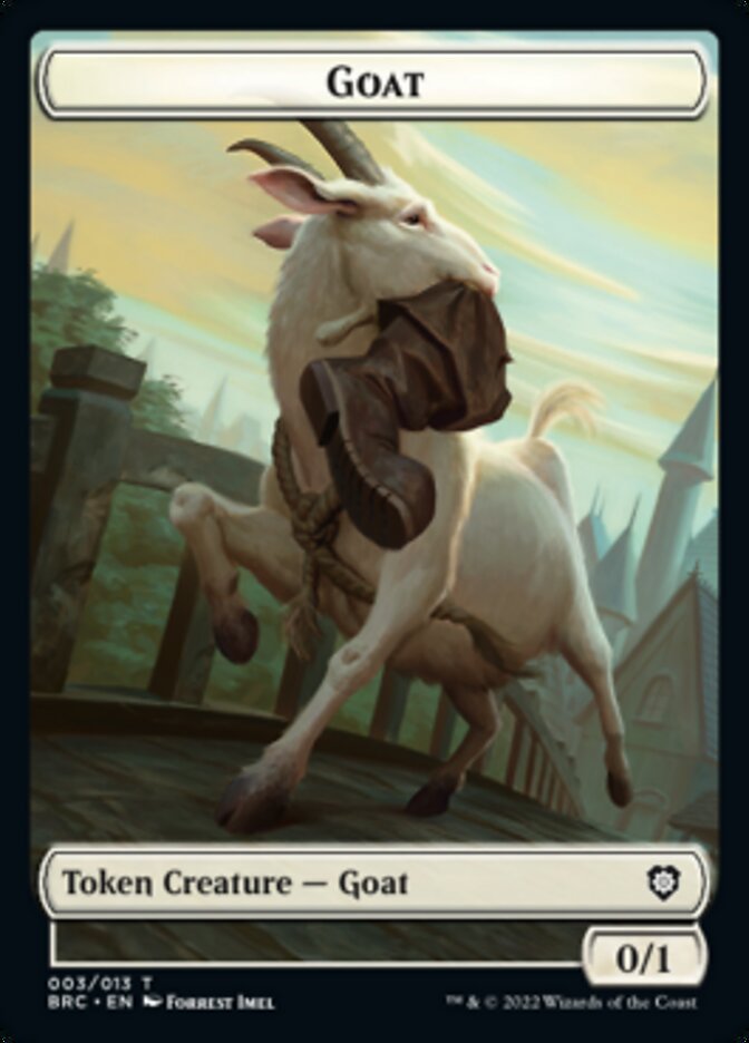 Construct (008) // Goat Double-Sided Token [The Brothers' War Commander Tokens] | Cards and Coasters CA