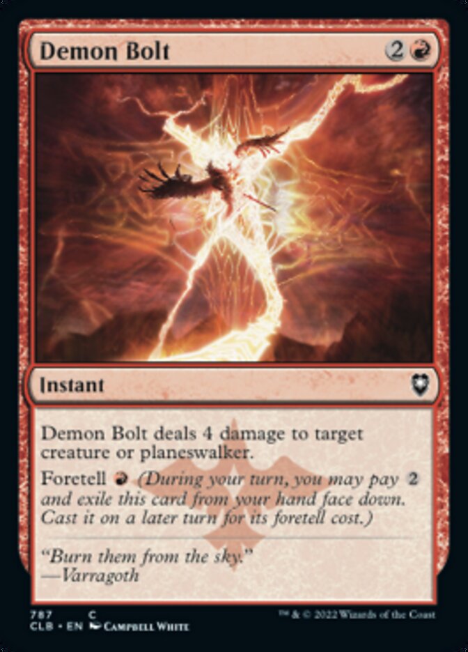 Demon Bolt [Commander Legends: Battle for Baldur's Gate] | Cards and Coasters CA