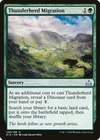Thunderherd Migration [Rivals of Ixalan] | Cards and Coasters CA