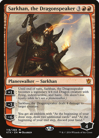 Sarkhan, the Dragonspeaker [Khans of Tarkir] | Cards and Coasters CA